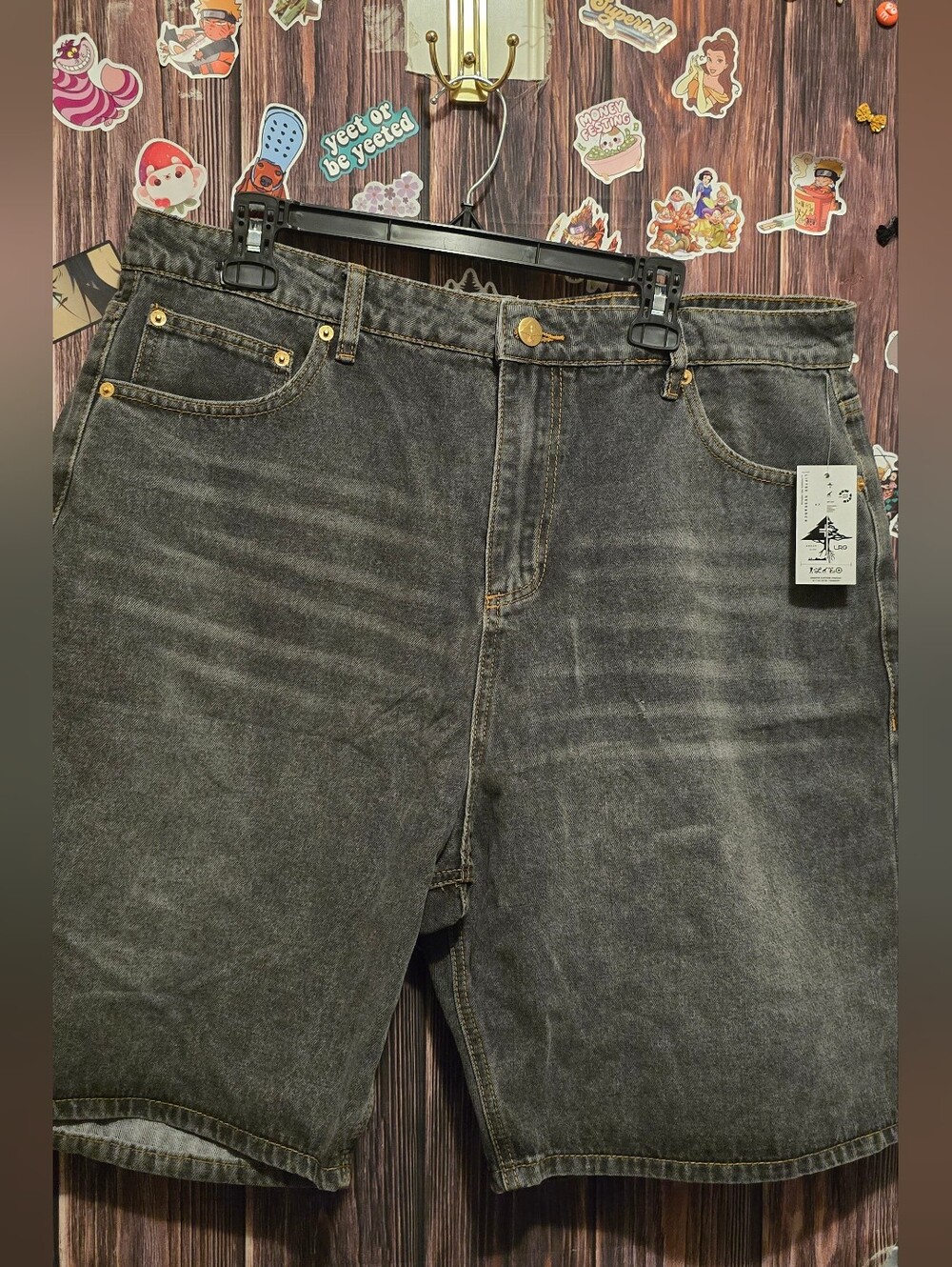LRG Roots School Denim Short - Light Black Wash